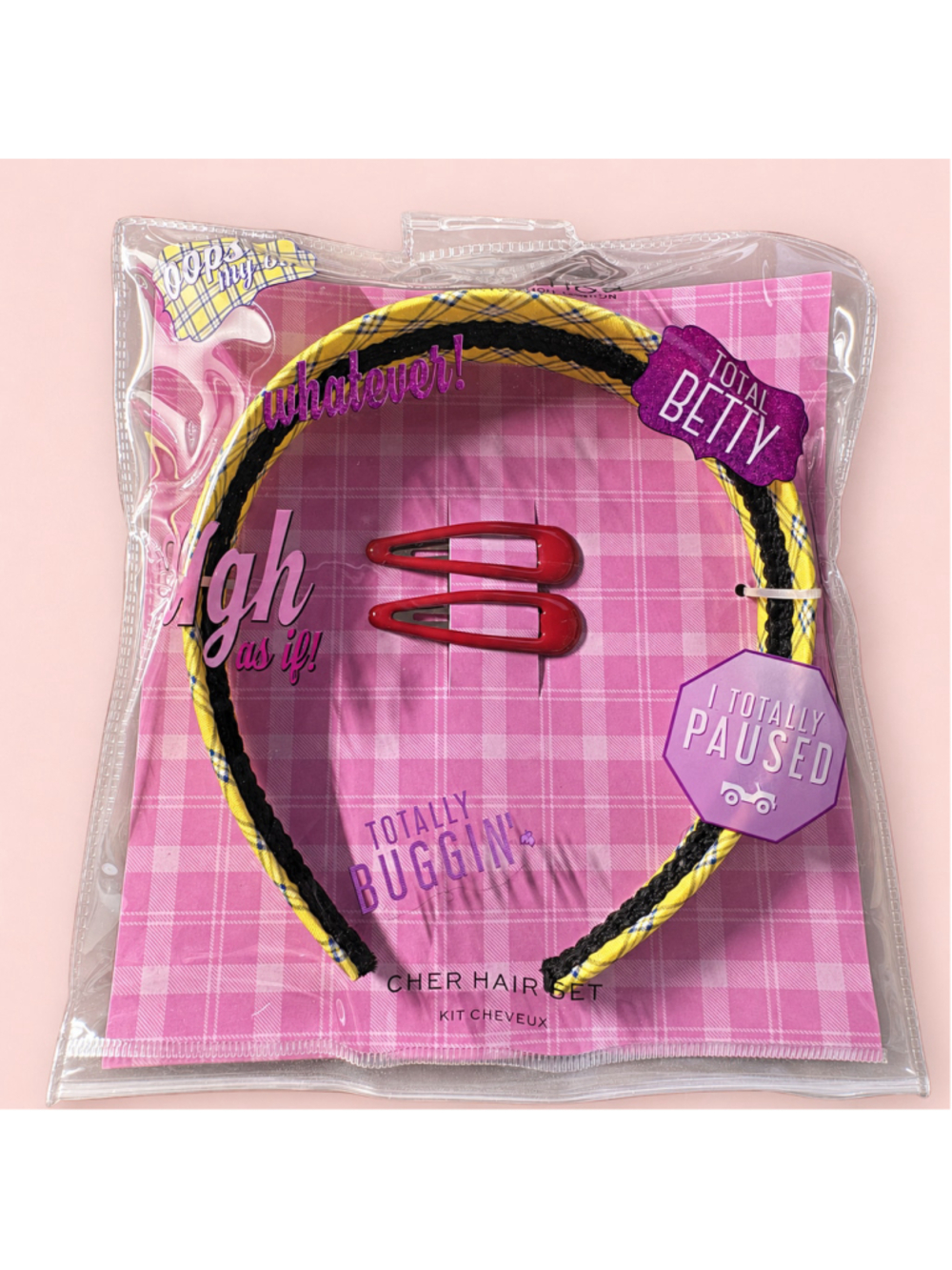 Revolution x Clueless Cher Plaid Headband Hair Clip Set
